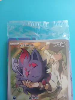 Pokemon TCG N's Zorua 189 Journey Together ETB Promo Holo Card, Sealed - Image 3