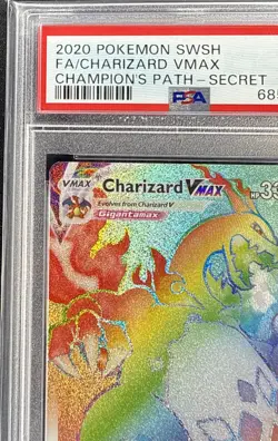 2020 Pokemon SWSH Champion’s Path Charizard VMAX SECRET RARE CARD 074/073 PSA 9 - Image 3