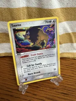 Tauros 12/100 Holo EX Crystal Guardians Pokemon Card - Image 1
