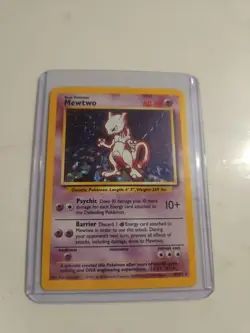 Pokemon TCG Mewtwo Base Set Holo Rare Card 10/102 1999 - Image 1
