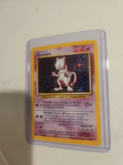 Pokemon TCG Mewtwo Base Set Holo Rare Card 10/102 1999 - Image 2