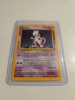 Pokemon TCG Mewtwo Base Set Holo Rare Card 10/102 1999 - Image 3