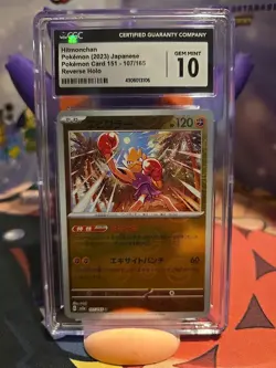 CGC 10 Hitmonchan 107/165 Pokemon 151 sv2a Pokemon Card - Image 1