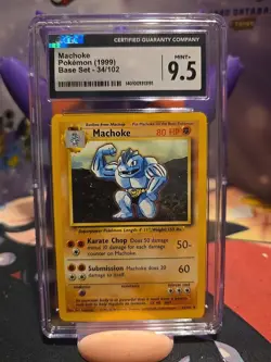 Pokemon Machoke #34 Base Set CGC 9.5 - Image 1