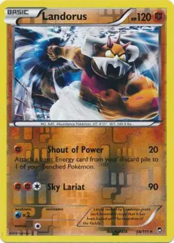 Pokemon - Landorus - 58/111 - Holo Rare - Reverse Holo - XY - Furious Fists - NM - Image 1