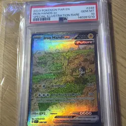 2023 Pokemon PAR EN Special Illustration Rare #248 Iron Hands Ex PSA 10 GEM MINT - Image 2