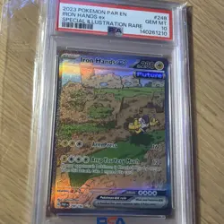 2023 Pokemon PAR EN Special Illustration Rare #248 Iron Hands Ex PSA 10 GEM MINT - Image 3