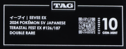 2024 Pokemon Terastal Festival Japanese 126/187 Eevee EX RR TAG 10 (968) - Image 3