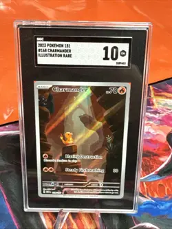 Pokemon SV Scarlet & Violet 151 Illustration Rare Charmander 168/165 SGC 10 GM - Image 1