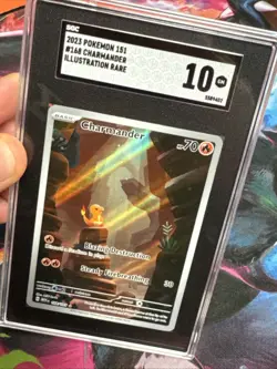 Pokemon SV Scarlet & Violet 151 Illustration Rare Charmander 168/165 SGC 10 GM - Image 3