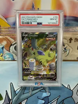 Pokemon Battle Styles Tyranitar V Alt Art PSA 10 - Image 1