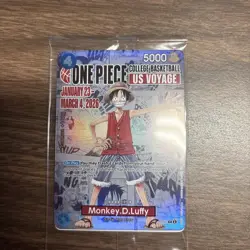 One Piece Monkey D. Luffy College Basketball US Voyage Promo Card P-055 - Image 1