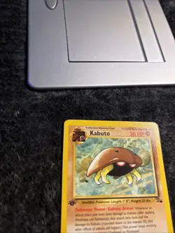 Pokemon TCG Kabuto Fossil Card 50/62 Regular Common 1st Edition MP - Image 3