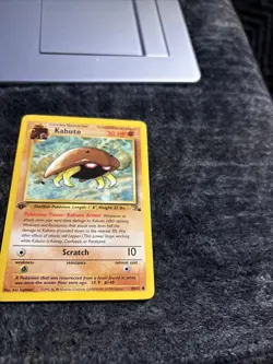 Pokemon TCG Kabuto Fossil Card 50/62 Regular Common 1st Edition MP - Image 5