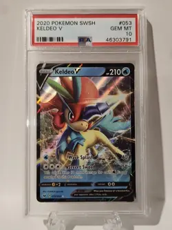 Pokemon TCG Keldeo v Ultra Rare Holo Card Sword & Shield Base Set - Image 1