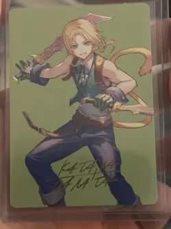 Zidane Tantalus Thief Art Series Card 49/53 Final Fantasy MTG Magic Gold Stamp - Image 1