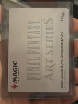 Zidane Tantalus Thief Art Series Card 49/53 Final Fantasy MTG Magic Gold Stamp - Image 2