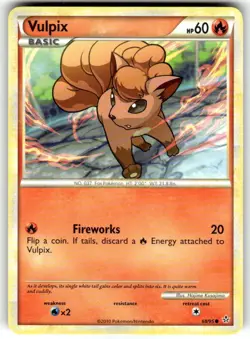 VULPIX 68/95 - NON-HOLO - Unleashed - Common - 2010 Pokemon Card - NM - Image 1