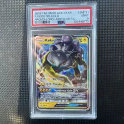 Pokemon Sun & Moon Black Star Promo SM121 Raikou GX Legend Johto PSA 9 - Image 1