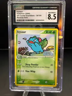 Pokemon TCG Ivysaur Crystal Guardians EX Reverse Holo CGC 8.5 - Image 1