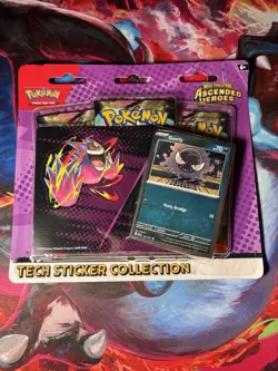 Pokemon Ascended Heroes Tech Sticker Collection Pack Gengar Gastly - Image 1