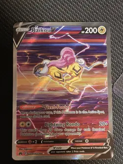 Pokemon TCG Raikou v GG41/GG70 Crown Zenith Galarian Gallery Alt Art - Image 4
