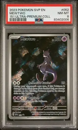MEWTWO 151 ULTRA-PREMIUM COLL 052 PSA 8 2023 POKEMON SVP EN-SV BLACK STAR PROMO - Image 1