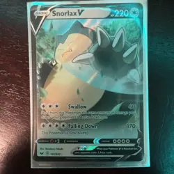Pokemon TCG Snorlax v Sword & Shield Holo Ultra Rare Card 141/202 - Image 1