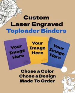4 Pocket Toploader Laser Engraved Pokemon, One Piece, Anime Trading Card Binder - Image 1