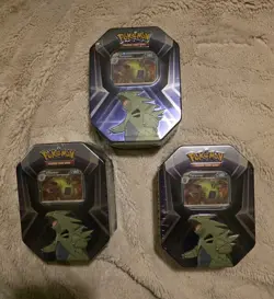 Pokemon TCG Tyranitar Tin 3 Pack Sealed Collectible Card Game Lot of 3 - Image 1