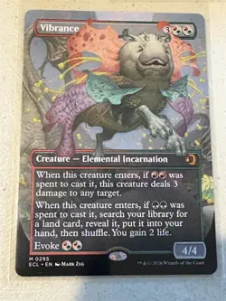 mtg borderless Vibrance, with evoke, Lorwyn Eclipsed, unplayed - Image 1