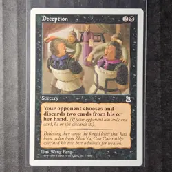 Deception #73 Portal Three Kingdoms WOTC MtG PTK P3K LP English (2/2) - Image 1