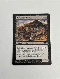 MTG Magic the Gathering Relentless Rats (108/249) Magic 2010 LP - Image 1