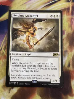 Magic 2015 (M15) #28 Resolute Archangel - Image 1