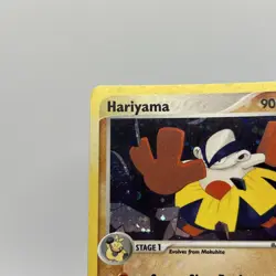 2003 Pokemon Hariyama 8/109 Ruby and Sapphire Holo Swirl - Image 2