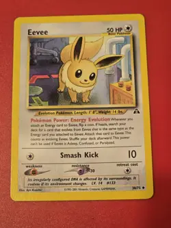 Pokemon Tcg Eevee #38 Pokemon Neo Discovery LP - Image 1