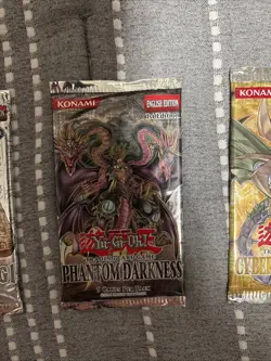 Yugioh Pack Lot Of 4 Booster Packs! DB1 Phantom Darkness Cyberdark Impact LON - Image 3