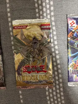 Yugioh Pack Lot Of 4 Booster Packs! DB1 Phantom Darkness Cyberdark Impact LON - Image 4