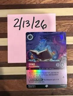 Disney Lorcana Genie Magical Researcher Epic 210/204 Ships By 2/14! - Image 1