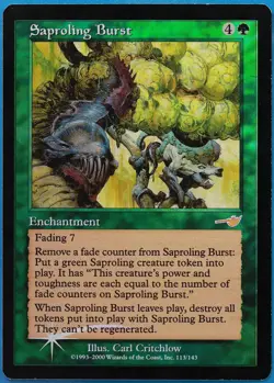 Saproling Burst FOIL Nemesis PLD Green Rare MAGIC MTG CARD (ID# 511366) ABUGames - Image 1