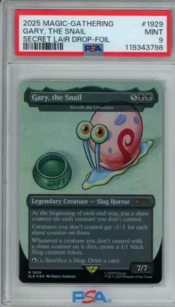 Magic the Gathering Gary, the Snail - Toxrill, the Corrosive Foil PSA 9 - Image 1