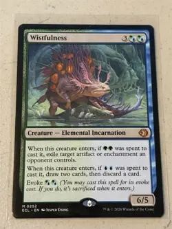 mtg Wistfulness, mythic rare evoke, Lorwyn Eclipsed, unplayed - Image 1