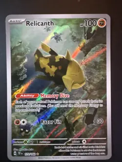 Relicanth 173/162 Temporal Forces Illustration Rare Scarlet & Violet Pokemon - Image 1