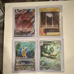 Pokemon TCG Holo Lot - Greedent VMAX, Magma Basin, Bruxish, Vibrava (4 Cards) - Image 1