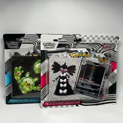 Pokemon Black Bolt and White Flare 3 Pack Tech Sticker Collection Set of 2! New! - Image 1