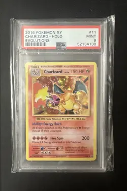 2016 POKEMON XY CHARIZARD - HOLO EVOLUTIONS PSA 9 (MINT) - Image 1