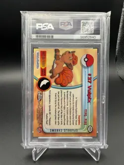 Pokemon Topps Chrome Sparkle Vulpix PSA 7 NM - Image 2