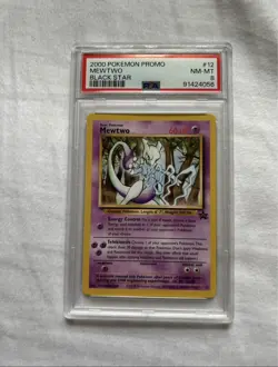 2000 POKEMON PROMO BLACK STAR #12 MEWTWO PSA 8 - Image 1
