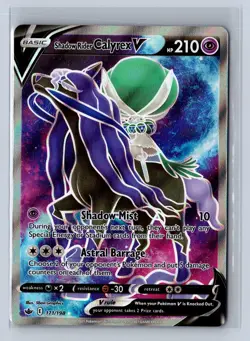 2021 Pokemon Chilling Reign Shadow Rider Calyrex V #171/198 - Image 1