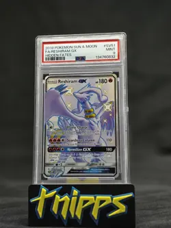 2019 Pokemon Hidden Fates Reshiram GX SV51 Shiny Full Art MINT PSA 9 *NEW CERT!* - Image 1